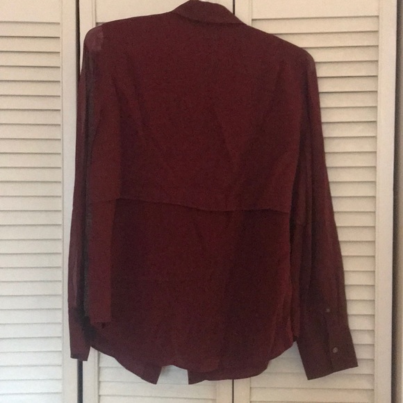 Club Monaco Burgundy shirt - Picture 3 of 4